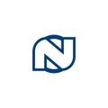 n logo n icon oval corners simple n logo