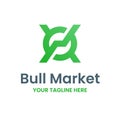 Bull Market Stock Analyze Graph Invest Logo