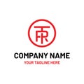 TR RT Initial Letter Monogram Logo Royalty Free Stock Photo