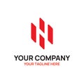 NH HN Letter Initial Monogram Logo