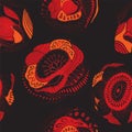 Stock abstract seamless pattern. orient floral ornament.