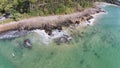 Stock aerial picture image of Lone Surfer Noosa