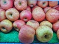 Stock of apples in the supermarket Royalty Free Stock Photo