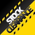 Stock clearance banner, flyer or poster Royalty Free Stock Photo