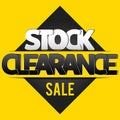 Stock clearance banner, flyer or poster