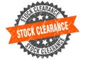 Stock clearance stamp. stock clearance grunge round sign. Royalty Free Stock Photo