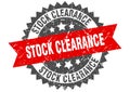 Stock clearance stamp. stock clearance grunge round sign. Royalty Free Stock Photo