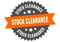stock clearance sign. stock clearance circular band label. stock clearance sticker Royalty Free Stock Photo