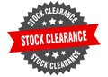 stock clearance sign. stock clearance circular band label. stock clearance sticker Royalty Free Stock Photo