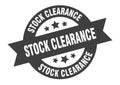 stock clearance sign. stock clearance round ribbon sticker. stock clearance Royalty Free Stock Photo