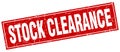 stock clearance stamp Royalty Free Stock Photo