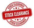 stock clearance stamp. stock clearance round grunge sign. Royalty Free Stock Photo