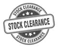 stock clearance stamp. stock clearance round grunge sign. Royalty Free Stock Photo