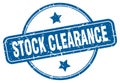 stock clearance stamp. stock clearance round grunge sign. Royalty Free Stock Photo