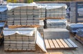 Stock of concrete paver blocks Royalty Free Stock Photo