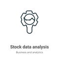 Stock data analysis outline vector icon. Thin line black stock data analysis icon, flat vector simple element illustration from Royalty Free Stock Photo