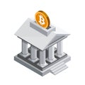 Stock exchange and bitcoin icon