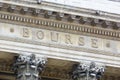 Stock exchange building in Paris, bourse Royalty Free Stock Photo