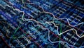 Stock exchange graph background, 3D illustration Royalty Free Stock Photo