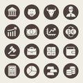 Stock Exchange icon set. Vector illustration