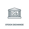 Stock Exchange icon. Monochrome simple Stock Market icon for templates, web design and infographics