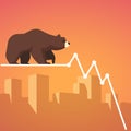 Stock exchange market bears metaphor