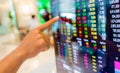 Stock exchange market business concept with selective focus effect. Royalty Free Stock Photo