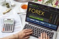 Stock Exchange Trading Forex Finance Graphic Concept Royalty Free Stock Photo