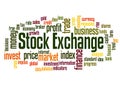 Stock exchange word cloud concept 2 Royalty Free Stock Photo