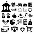 Stock financial icons set