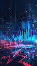 Stock and forex trading chart, digits and numbers. Binary data and digital code concept background Royalty Free Stock Photo