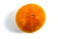 Stock Foto Closeup of yellow orange tomato isolated on white background Royalty Free Stock Photo