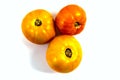 Stock Foto Closeup of yellow orange tomato isolated on white background Royalty Free Stock Photo