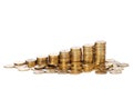 Stock gold coins Royalty Free Stock Photo