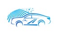 Logo car wash on light background. Royalty Free Stock Photo