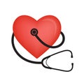 Stethoscope Heart Clip Art. Royalty Free Stock Photo