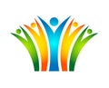 People together logo icon. Royalty Free Stock Photo