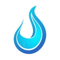 Glossy water drops symbol icon. Royalty Free Stock Photo