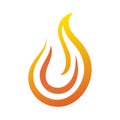 Fire flame logo, modern logo icon.