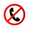 No phone sign banner. Royalty Free Stock Photo