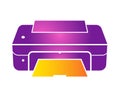 Colorful vector printer icon.