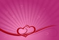 Valentines day vector frame for card. Royalty Free Stock Photo