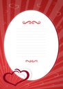 Valentines day vector frame for card. Royalty Free Stock Photo