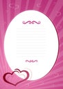 Valentines day vector frame for card. Royalty Free Stock Photo