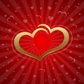 Abstract valentines day heart background. Royalty Free Stock Photo