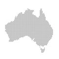 Dot Australia Map. Royalty Free Stock Photo