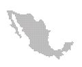 Vector Dotted Map of Mexico.