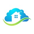 House clean logo icon.