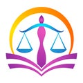 Law education logo icon.