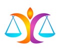 Law balance logo icon.